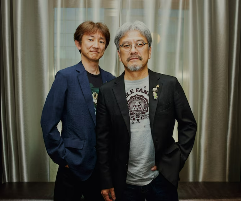 Imagem de Eiji Aonuma e Hidemaru Fujibayashi