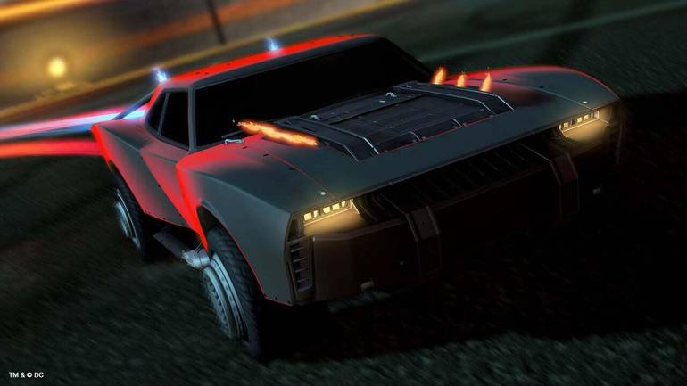 rocket league the batman batmóvel batman tumulto em gotham city
