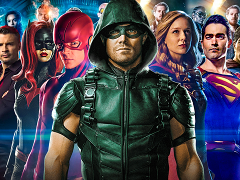 Pôster do Arrowverse/CW/Divulgação Pôster do Arrowverse/CW/Divulgação