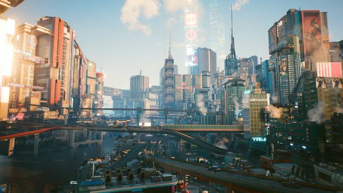 Paisagem de Night City.