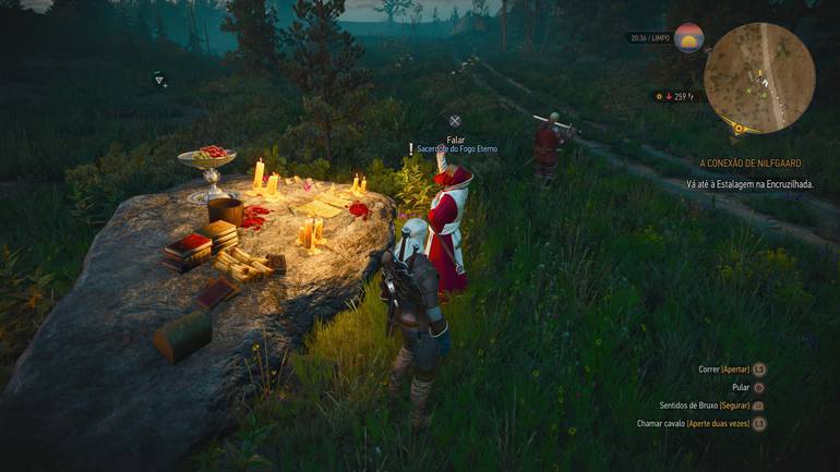 Mano do fogo em The Witcher 3.