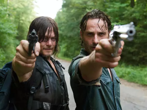 Daryl e Rick em The Walking Dead