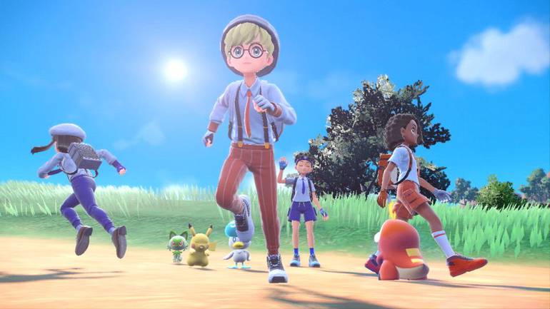 Novo trecho de gameplay de Pokémon Scarlet e Violet mostra o modo co-op para quatro jogadores. 