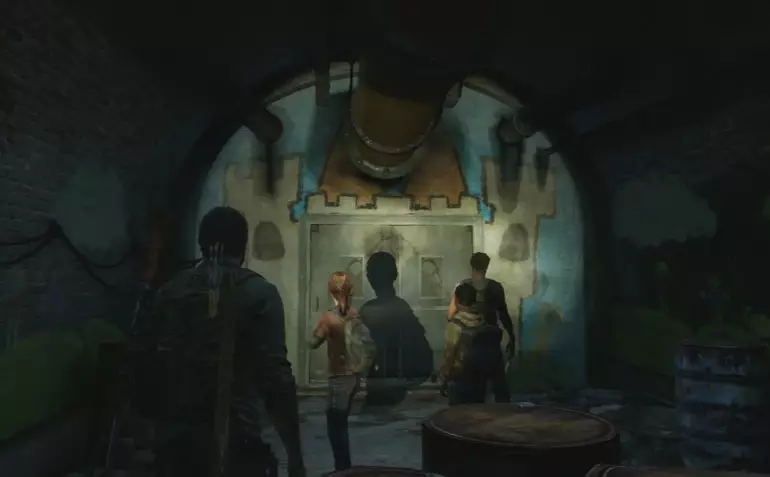 Cena de The Last of Us no esgoto