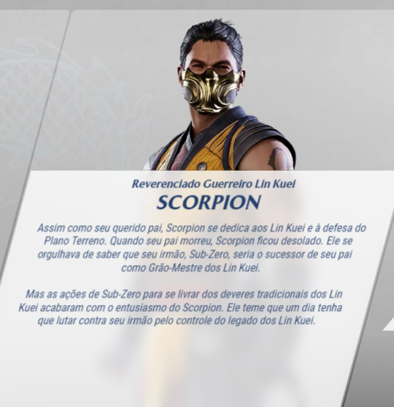 Perfil do Scorpion.