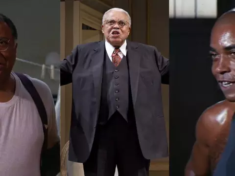 James Earl Jones, em Campo dos Sonhos, no teatro e em A Grande Esperança Branca