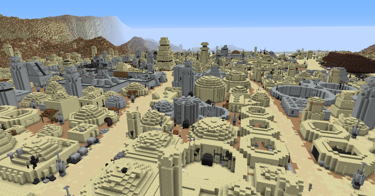 A Minecraft builder is recreating the entire Star Wars galaxy planet by  planet