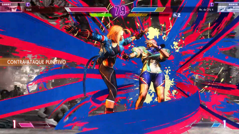 imagem de gameplay de street fighter 6 com Cammy vs Manon
