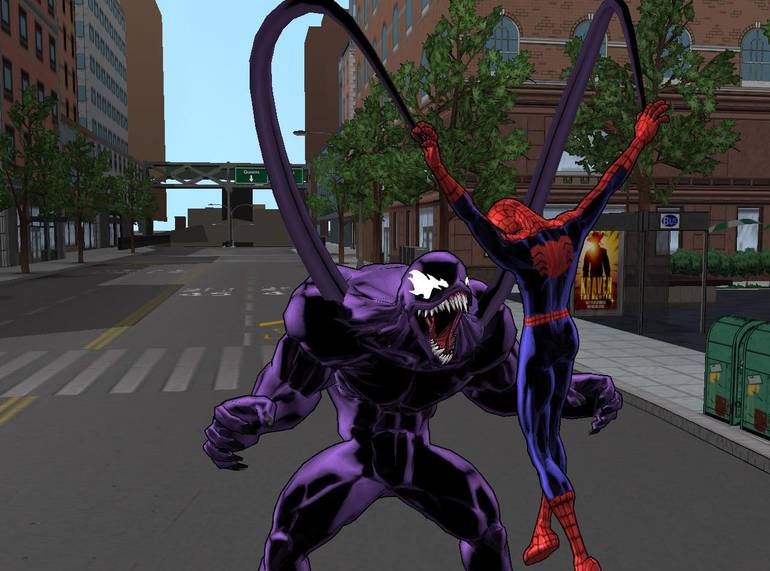 Venom enfrenta Homem-Aranha.