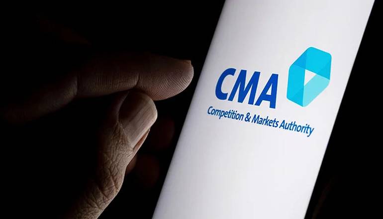 Imagem mostra logotipo da CMA do Reino Unido