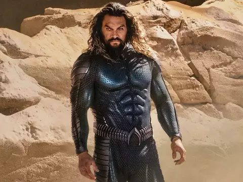Jason Momoa como Arthur Curry, o Aquaman, em cena de Aquaman and the Lost Kingdom (Warner Bros./Divulgação)