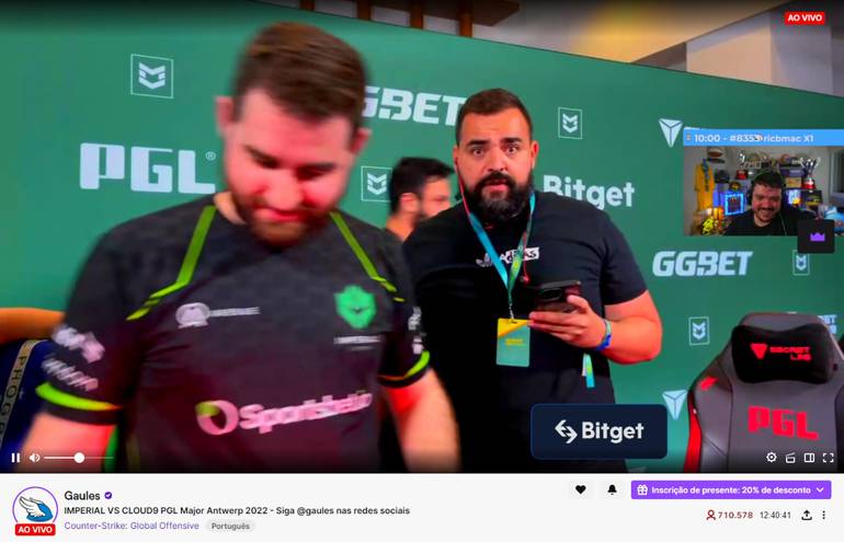 Gaules bate recorde de Casimiro ao atingir 710 mil espectadores na Twitch