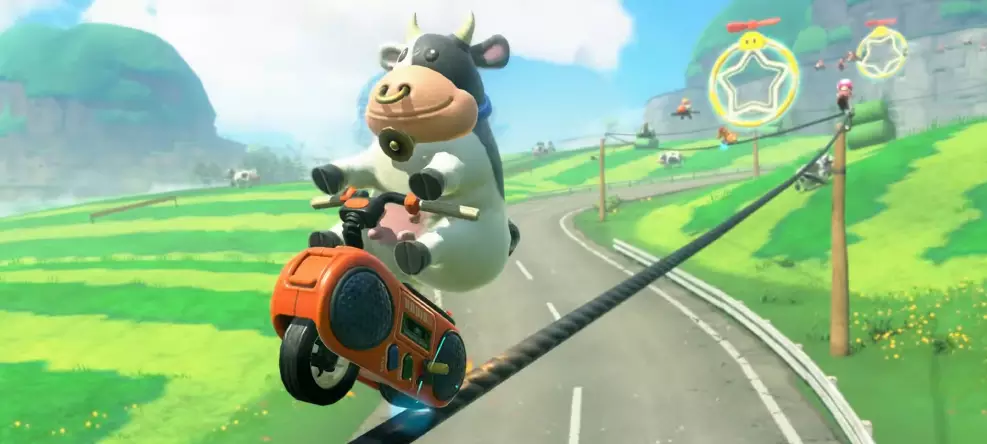 Mario Kart World | El origen de la vaca de Moo Moo Meadows