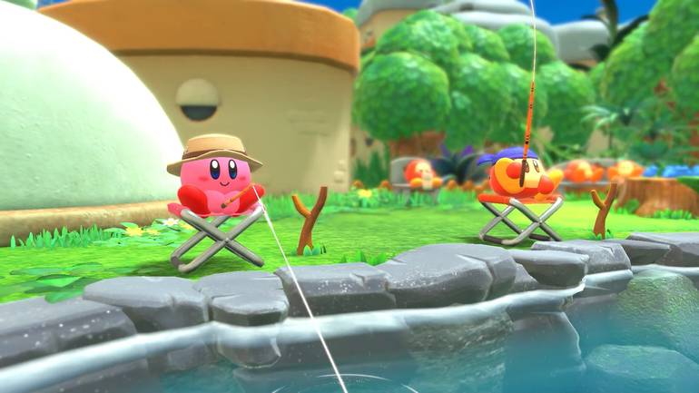 Kirby and the Forgotten Land - pesca