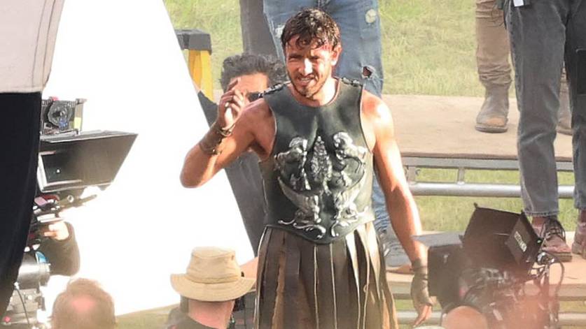 Paul Mescal no set de Gladiador