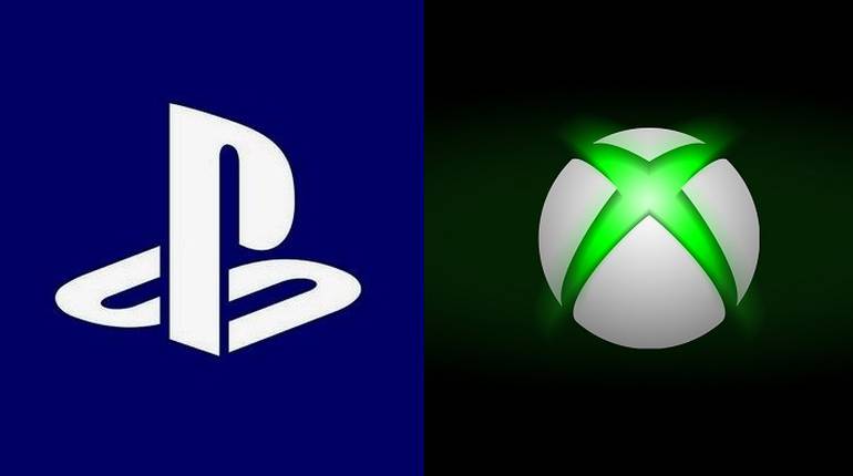 Logos da PlayStation e da Xbox.