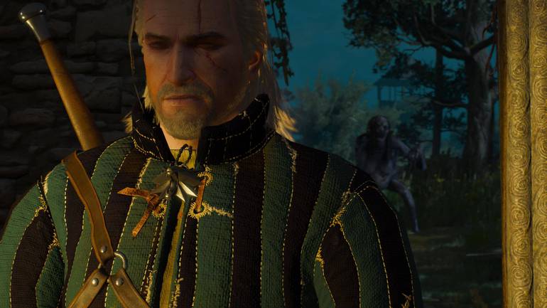 Geralt meditando.