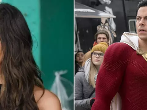 Gina Rodriguez e Zachary Levi (Reprodução/Montagem Omelete)