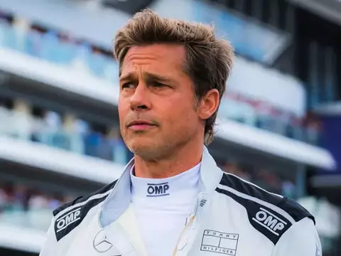 Brad Pitt, durante as filmagens de F1