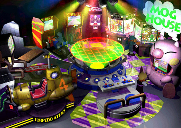 Image of Gold Saucer, the kind of park / casino type of Final Fantasy 7 on PS1