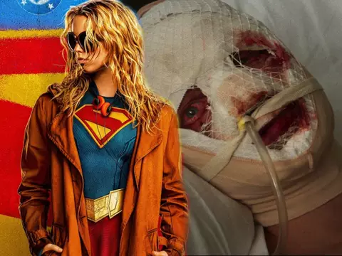 Montagem com fotos de Supergirl e Cara-de-Barro, os próximos filmes da DC nos cinemas