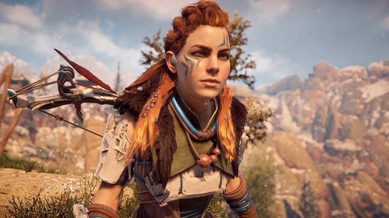 Aloy em Horizon Zero Dawn.