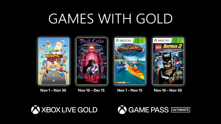 Xbox Games with Gold de novembro de 2021.