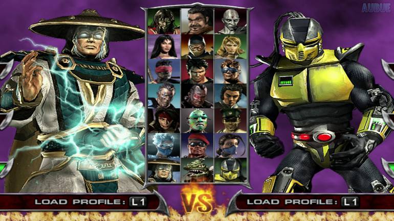 Tela de personagens de Deadly Alliance.