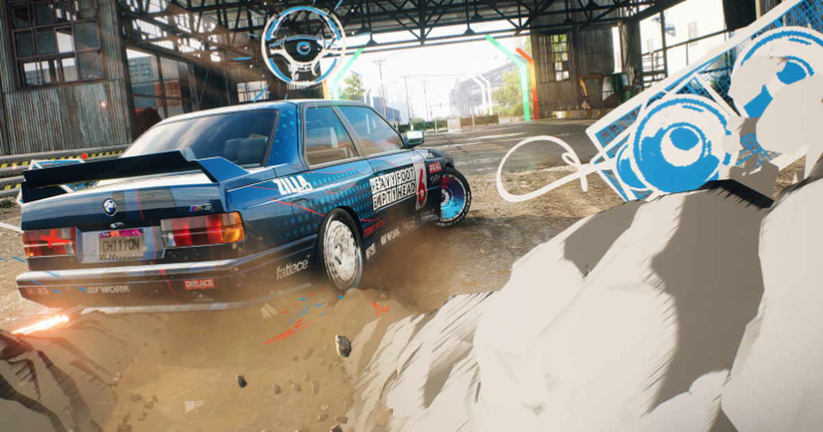 Na competição do jogo, o jogador continuou usando o carro de alta  velocidade para vencer no jogo de corrida