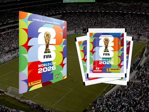 Montagem com fotos do álbum e os pacotes de figurinhas da Copa do Mundo FIFA 2026/Reprodução