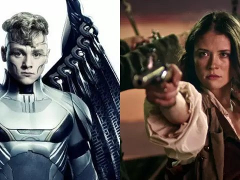 Ben Hardy e Mia Tomlinson, em cenas de X-Men: Apocalipse e Reino Perdido dos Piratas