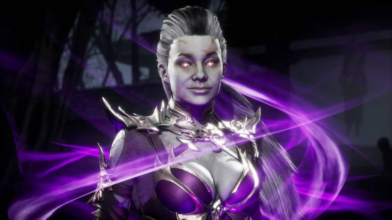 Sindel com aparência de zumbi.