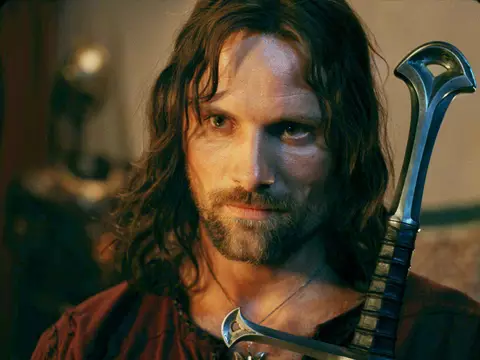 Foto de Viggo Mortensen como Aragorn en El Señor de los Anillos/Reproducción