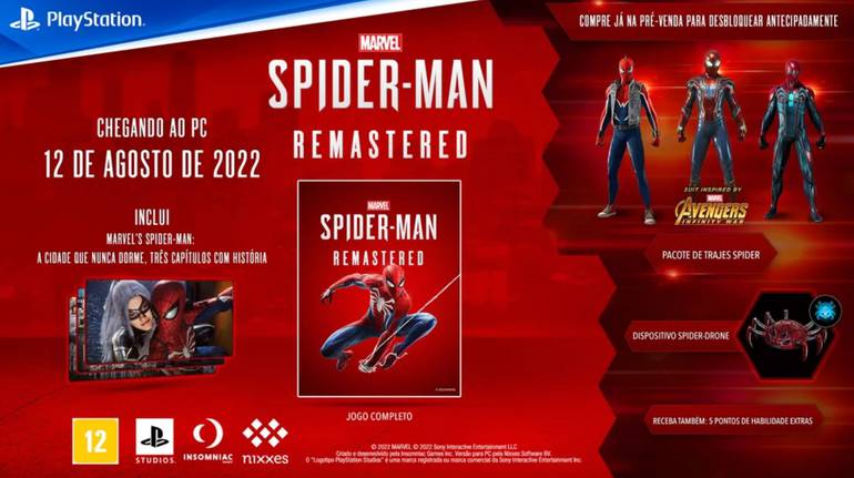 Marvel's Spider-Man revela recursos exclusivos do PC, requisitos