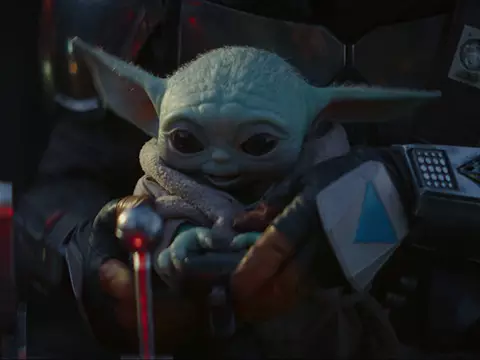 Bebê Yoda em The Mandalorian, série live-action de Star Wars