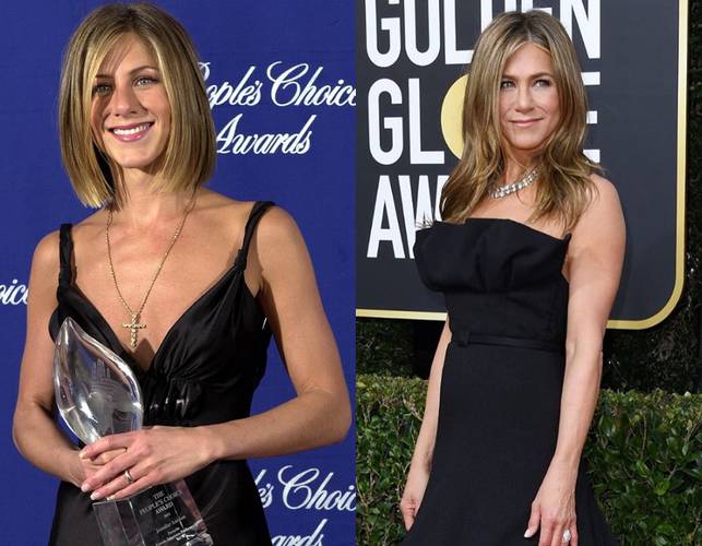 Jennifer Aniston em 2000 e 2020