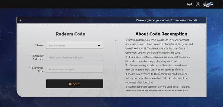 Lista de códigos de resgate de Honkai: Star Rail e como resgatá-los