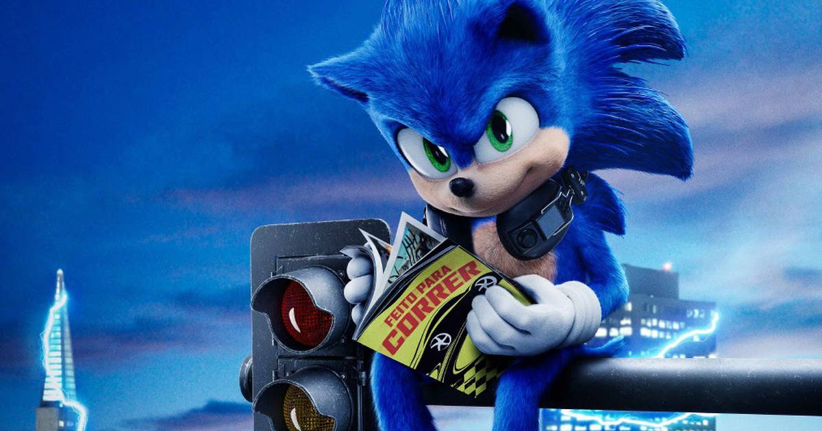 Sonic 2: O Filme': Pôster inédito traz o personagem correndo sobre