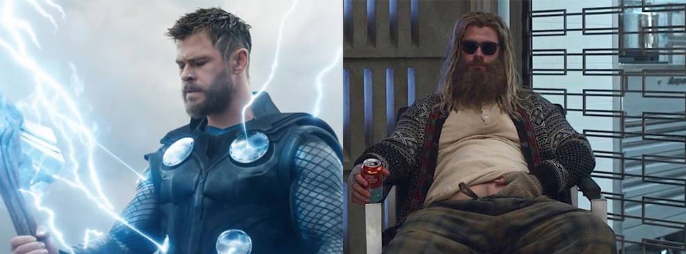 Thor em Vingadores: Guerra Infinita e Ultimato