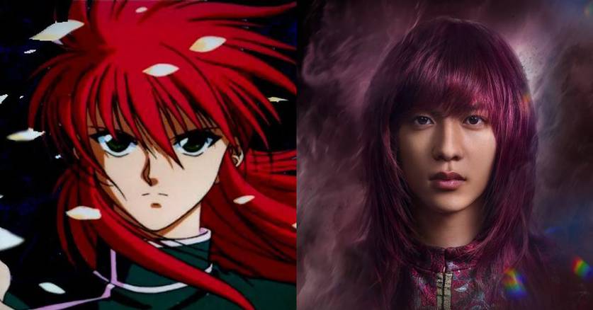 Yu Yu Hakusho  Compare os personagens do anime com os do live