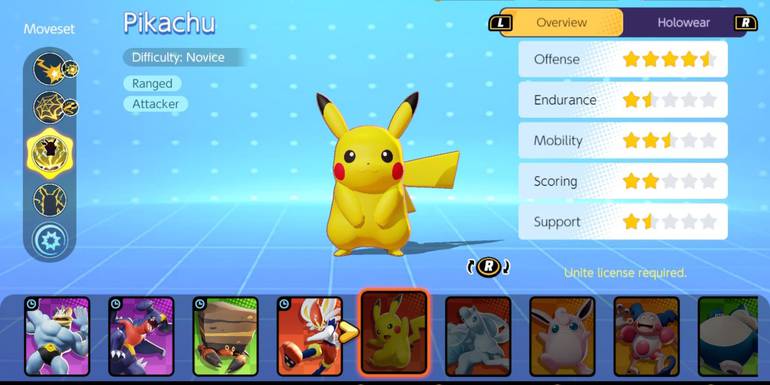 pokemon unite pikachu build