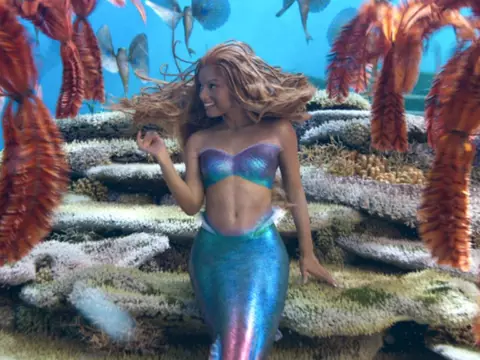 Halle Bailey em A Pequena Sereia (Reprodução)
