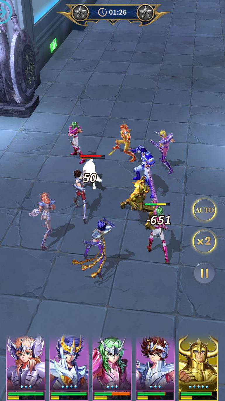Imagem de gameplay de Saint Seiya Lendas da Justiça