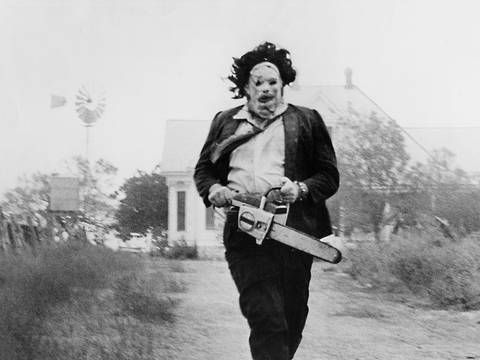 Leatherface em O Massacre da Serra Elétrica, de 1974