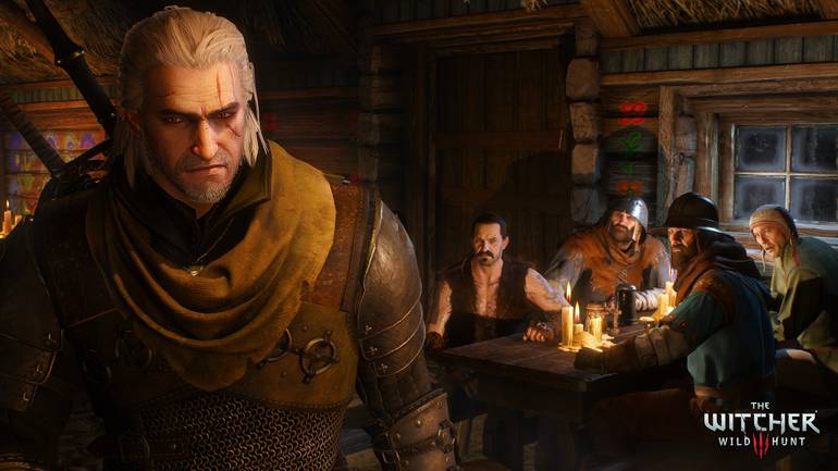 Geralt em um bar.