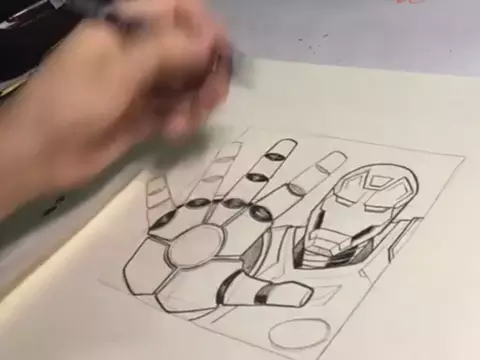 Artista mostra como desenhar o Homem de Ferro em tutorial