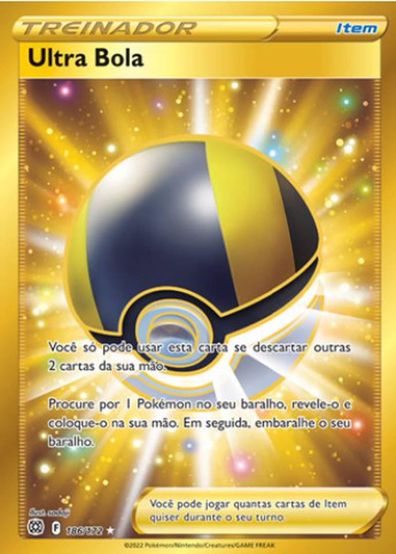 Cartinha Pokemon Dourada