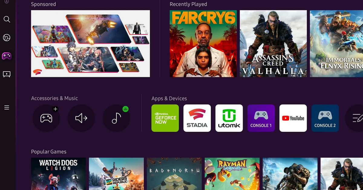 Gaming Hub da Samsung já está disponível em TVs antigas da marca