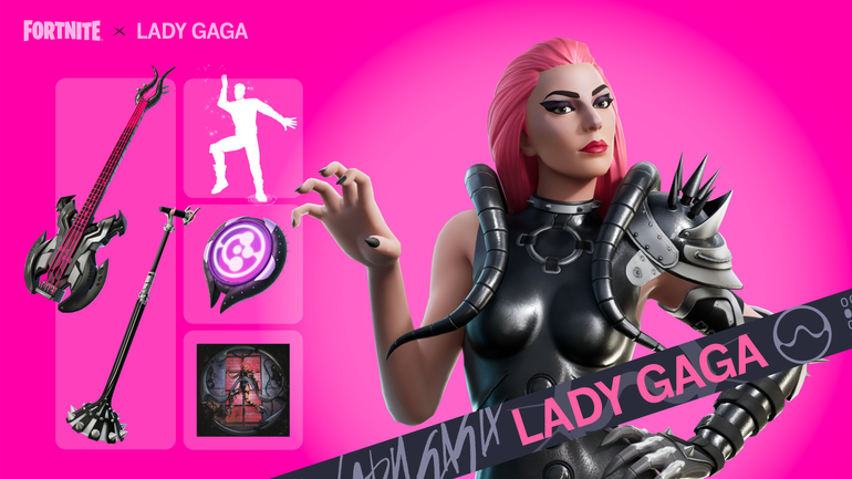 Conjunto de cosméticos Chromatica de Lady Gaga em Fortnite