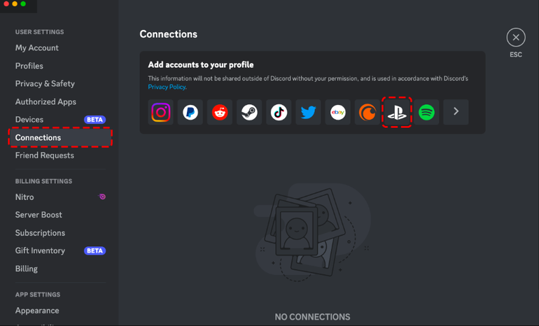 imagem de guia de uso do discord no PS5